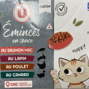 🐱 Analyse et infos sur Les produits U Emincés en sauce Chaton